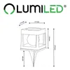 LUMILED solární lampa pro venkovní zahradní solární světlo Náhled obrázku produktu 5