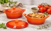 CROSSY Orange Kasserole oval mit Deckel Airfryer 600ml Produktbild-Vorschau 6