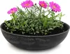 Runde bauchige 30 cm Pflanzschale für draussen, schwarz Produktbild-Vorschau 1