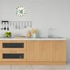 Wanduhr aus Glas Rund fi 30 Fensterblätter und Dreiecke Produktbild-Vorschau 3