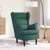 vidaXL Poltrona in velluto verde scuro Anteprima dell’immagine prodotto 8