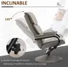 A man is relaxing in a recliner chair, which is shown in multiple positions to demonstrate its reclining feature. Produktbild-Vorschau