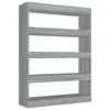 vidaXL Bücherregal/Raumteiler Grau Sonoma 100x30x135 cm Produktbild-Vorschau 1
