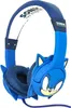 A pair of blue Sonic the Hedgehog themed headphones for children, shown against a white background. Anteprima dell’immagine prodotto
