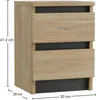 Noční stolek – kompaktní noční stolek v loftovém stylu, USB Náhled obrázku produktu 2