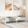 Tagesbett ohne Matratze Weiß 90x200 cm Massivholz Kiefer Produktbild-Vorschau 3