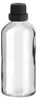 5x Klarglasflasche 100 ml mit schwarzem Tropfer Produktbild-Vorschau 2