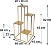 DanDiBo Escalier pour fleurs Métal doré 82 cm Escalier pour Voir les images du produit 2