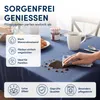 Leinen Tischdecke 110x140 cm eckig blau Produktbild-Vorschau 2