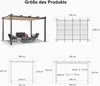 PURPLE LEAF Aluminium Pergola 3 x 4 m Wasserdicht Stabil Produktbild-Vorschau 8