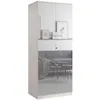 Kleiderschrank zum Schlafzimmer für Kleidung mit Spiegel, Höhe: 200cm, Breite: 80 cm, kaschmir Produktbild-Vorschau