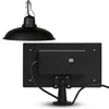 A black solar pendant light and a black solar panel are shown against a white background. Anteprima dell’immagine prodotto