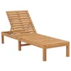vidaXL Bains de soleil 2 pcs. Bois massif teck Voir les images du produit 1