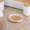 Tendance Seifenschale weiß Kunststoff Bambus 12,5x9,5x2,5 Produktbild-Vorschau 2