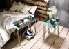 HAKU bijzettafel, goudkleurig, turquoise - metaal, spiegel, Productafbeelding-voorbeeld 2