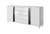 A white sideboard with drawers and doors, set against a white background. Produktbild-Vorschau
