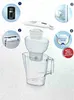 Diagram showing assembly of a water filter pitcher and related accessories. Náhled obrázku produktu