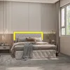 Letto imbottito Fortuna Lai 160x200cm, letto matrimoniale Anteprima dell’immagine prodotto 1