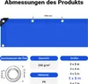Nepromokavá plachta Wiltec modrá, nepromokavá plachta s oky Náhled obrázku produktu 3