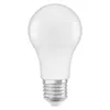 A white LED light bulb with a silver screw base, isolated on a white background. Produktbild-Vorschau