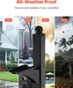 Collage of four images showing a mailbox post in different weather conditions: rain, snow, sun, and wind. Náhľad obrázku produktu