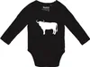 Huuraa Baby Body Stier Bulle Silhouette 80 Black  Baumwolle Produktbild-Vorschau 1