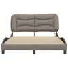Bettgestell mit LED ohne Matratze "Hvar" Taupe 140x190 cm Produktbild-Vorschau 6