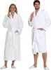 Velours-Bademantel mit Schalkragen, Baumwolle, weiß, Größe Produktbild-Vorschau 1
