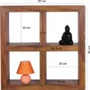 WOHNLING Standregal Massivholz Sheesham 82 cm hoch 4 Böden Produktbild-Vorschau 8