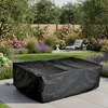 Schutzhülle 262x192x70 Schwarz Gartenmöbel Rattan Abdeckung Produktbild-Vorschau 1