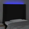 LED Kopfteil Schwarz 83x16x118/128 cm Stoff Produktbild-Vorschau 4