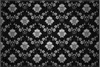 Wallario Wandbild Grau-schwarzes Blumenmuster Damast, Produktbild-Vorschau 1
