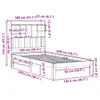 Massivholzbett mit Regal ohne Matratze Wachsbraun 100x200 Produktbild-Vorschau 11