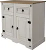 Sideboard Kommode 91,5 x 83,5 x 43 cm Pinienholz weiß Produktbild-Vorschau 1