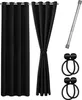 COZYOR Praktisches Set ohne Bohren: 2x Vorhang + 1x Produktbild-Vorschau 1