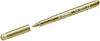 A gold marker pen with its cap off, lying on a white background. Voir les images du produit