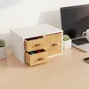 Relaxdays Schubladenbox Bambus & MDF, 3 Schubladen, Produktbild-Vorschau 2