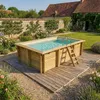 Piscina in legno AQUA 4.65 x 2.85 - H.1.24 m, sabbia, con Anteprima dell’immagine prodotto 3