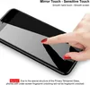 A hand is touching a smartphone screen with a privacy tempered glass protector. Anteprima dell’immagine prodotto