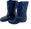 Gummistiefel Hochschaft Daunen Stiefel gesteppt Damen Produktbild-Vorschau 2