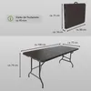 Buffettisch Klapptisch 180 x 75 cm Holzoptik klappbar Produktbild-Vorschau 3