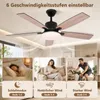 Ventilatore a soffitto da 132 cm con illuminazione e Anteprima dell’immagine prodotto 3