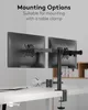 Goobay Doppel-Monitorhalterung Flex, Schwarz, Klemme, 8 kg, Produktbild-Vorschau 4