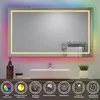 AICA Badspiegel mit RGB-Beleuchtung 100x90cm Beschlagfrei 3 Produktbild-Vorschau 1