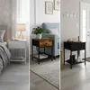 Zestaw 2 szafek nocnych Relaxdays, z szufladą i półką, Podgląd zdjęcia produktu 7