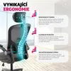 ergonomický tvar kancelářské židle tectake® Arges s Náhled obrázku produktu 5