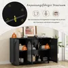 okwish Schwarzes Sideboard Wohnzimmerschränke mit Produktbild-Vorschau 4