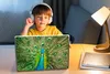 MuchoWow® Laptop Aufkleber Sticker Cover Nahaufnahme - Pfau Produktbild-Vorschau 3