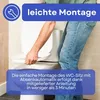 A person is installing a toilet seat on a toilet. The image has marketing text overlays. Náhled obrázku produktu