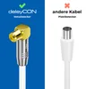 deleyCON MK-MK314, 15 m, TV plug, TV socket, Weiß Produktbild-Vorschau 3